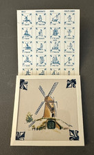 KLM Delft Dutch Windmill Tile Business Class A4 Cornmill CoA