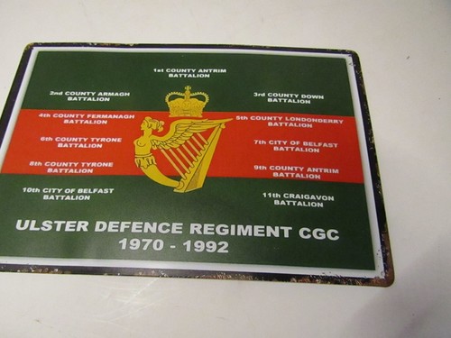Ulster defence regiment plaque - ulster,