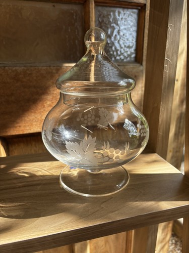 Vintage rayware etched glass - vintage,