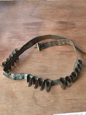 Pre 1914/Ww1 British Leather Belt Light Horse Cavalry Cartridges Ammo Belt RARE 