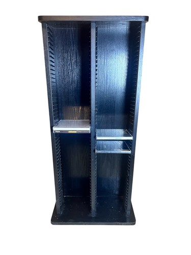 Black wooden double storage - black,