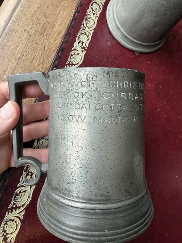 Vintage pewter glass bottom - glass,