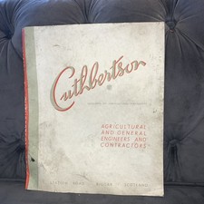 VINTAGE JAMES A CUTHBERTSON, BIGGAR AGRICULTURAL MACHINERY FARM Plough CATALOGUE