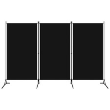 Room Divider 3-Panel Black