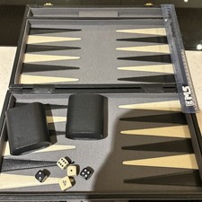20 inch Large Deluxe Backgammon Game Set in case 