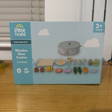 Aldi Little Town Wooden Toys Event 2025 Wooden Slow Cooker - New