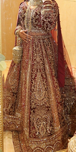 Women red bridal - red, lengha