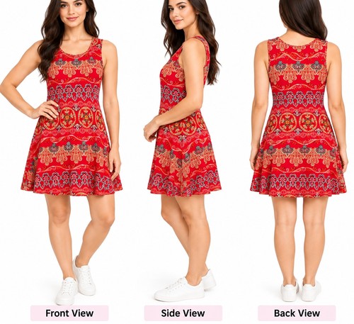 Boohoo red paisley print - red,
