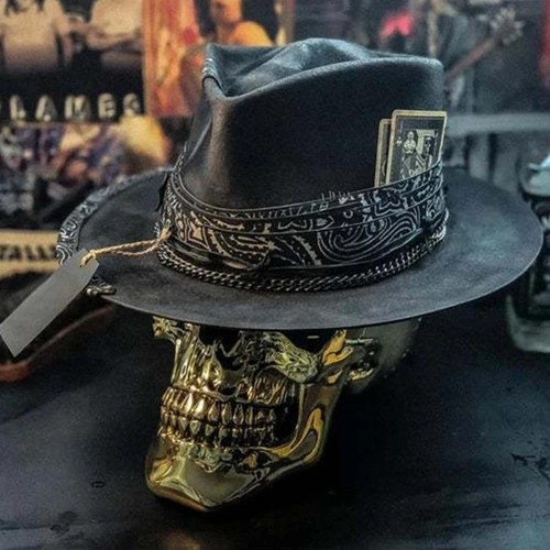 Halloween skull cowboy hat - uk,