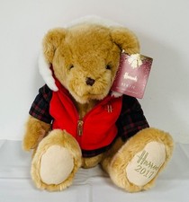HARRODS BERTIE 2017 CHRISTMAS BEAR FESTIVE TARTAN ZIP HOODIE VG WITH TAG COLLECT
