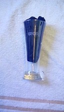CANDEREL VASE GLASS 18CM TALL  VINTAGE