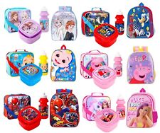 Children's Character 4 Piece Set Backpack and 3Pcs Lunch Bag  Boys Girls School