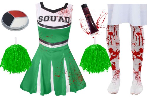 Girls green cheerleader - girls,