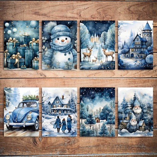 Vintage santa christmas card - santa,