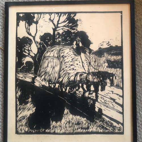 Old wood block lino - old,