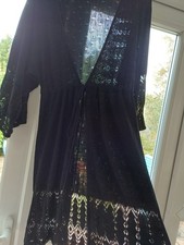 Smart Principles Black Lacey Long Cardigan, Size 14