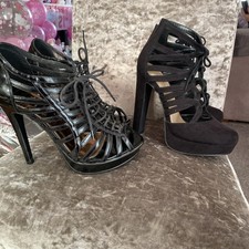 2x Pairs Of High Heel Going Out Shoes Size 5 Office & New Look