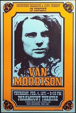 Van Morrison 1971 - Concert VINTAGE BAND POSTERS Rock Travel Old Advert #ob