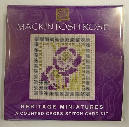 Macintosh rose counted cross - rose,