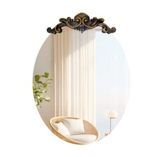 Oval Frameless Vintage Wall