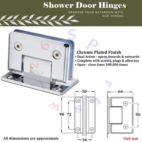 Kolf chrome shower door - kolf,