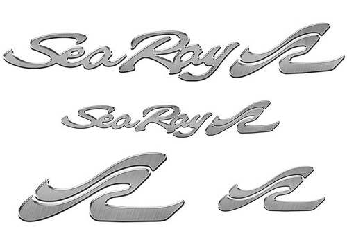 Sea ray boat - stickers, "3d