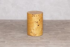 BURL WOOD VENEER SIDE TABLE