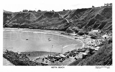 RPPC Postcard c1920s Nefyn Beach Boats Jones