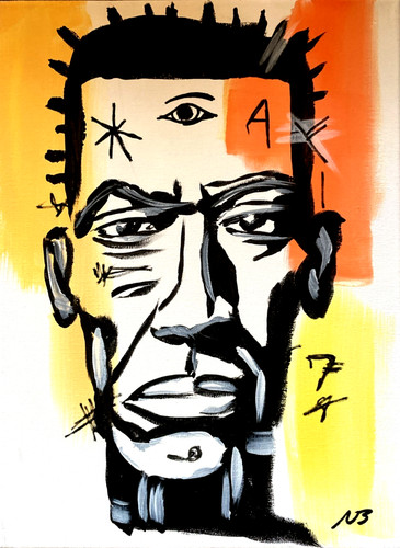 African portrait signed - "african, portrait"