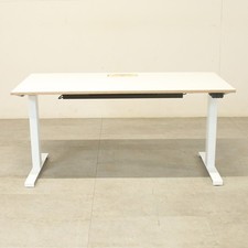 White 1300mm Sit Stand Desk -