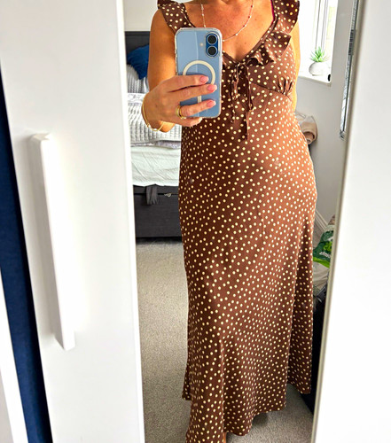 New look brown white polka - new, dot