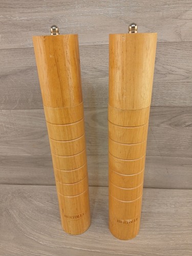 Tall wooden salt pepper mill - wooden,