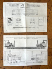 Narrow Gauge Railway plans mixed Modellers Scale Drawings GLASGOW UNDERGROUND