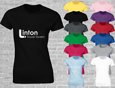 LINTON TRAVEL TAVERN LADIES T SHIRT CLASSIC FUNNY ALAN NORIWCH RADIO PARTRIDGE