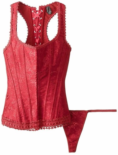 Corset racerback brocade hook - brocade,
