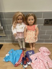 Our Generation Doll Bundle With Clothes 2 Dolls