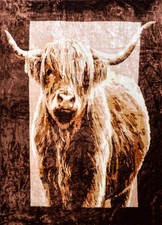 Highland Cow Mink Throw Luxury