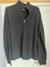 Men’s Barbour Grey Half Zip Jumper Size L