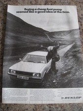 DUNLOP BUYING A CHEAP FOOTPUMP SEEMED LIKE A GOOD IDEA 1978 ADVERT A4 FILE 52