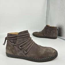 UGG Rianne Women 6.5 US Ankle Boot Thunder Cloud Suede Side Zip 1123598