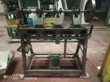 air rifle pellet making machine has three heads punches and puts skirt on