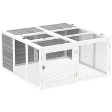 Pawhut rabbit hutch bunny - rabbit, hutch,