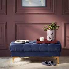 Modern Navy Blue Velvet