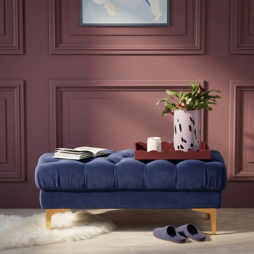 Modern navy blue velvet - modern,