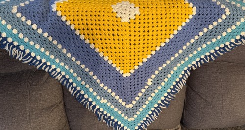 Handmade crochet granny square - crochet,