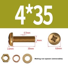 Brass Phillips pan head bolts