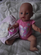 16" BABY BORN SOFT TOUCH DOLL - SLEEPING EYES - WITH ACCESSORIES