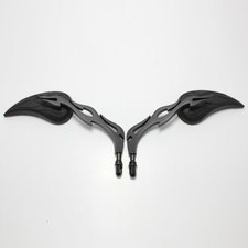 2x Matte Black Teardrop Flame