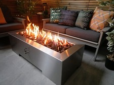 Titan Brightstar Fires, LPG/Mains Natural Gas Outdoor Steel Fire Table, 18kW