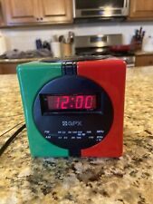D530 Vtg 1990s GPX Gran Prix ALARM RADIO CLOCK rubiks simon Multi-Color CUBE
